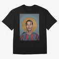 Art Ronaldinho Painting Oversized T-Shirt Represent Fans Who Live for Match Day Hype around FIFA World Cup 2026 Group Stage, Cristiano Ronaldo, England, France and Netherlands, Tournament Hype, Historic Matchups, Family Viewing Parties and Global
