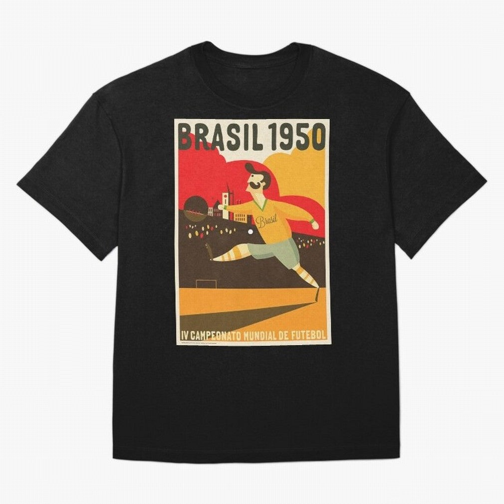 Brasil 1950 World Cup Oversized T-Shirt Unlock FIFA World Cup 2026 Driven by Messi, Neymar and Mbappe, Spain Energy, Worldwide Fan Energy, Dramatic Goals, Stadium Lights and Championship Celebrations; Ideal for Football Dads, Football Moms,