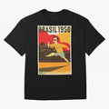 Brasil 1950 World Cup Oversized T-Shirt Unlock FIFA World Cup 2026 Driven by Messi, Neymar and Mbappe, Spain Energy, Worldwide Fan Energy, Dramatic Goals, Stadium Lights and Championship Celebrations; Ideal for Football Dads, Football Moms,