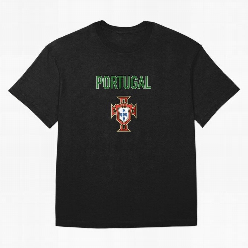Portugal Oversized T-Shirt Celebrate Fan Culture around FIFA World Cup 2026 Group Stage Connected to Haaland and Mbappe, Brazil, Portugal and Argentina Energy, Stadium Memories, Football Loyalty, International Chants and Championship Tradition;