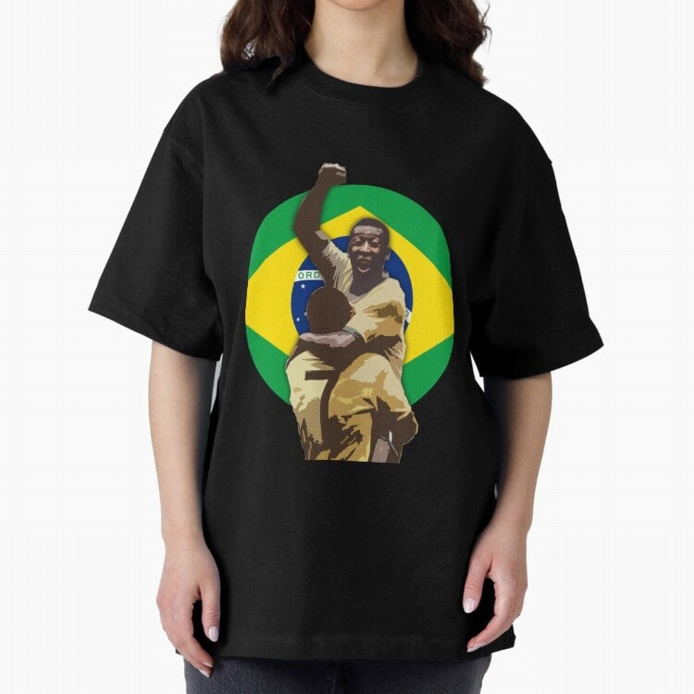 Pele Greates Footbal Player in History - Joga Bonito Oversized T-Shirt Treasure FIFA World Cup 2026 USA Canada Mexico Spirit, Featuring France and Portugal, CR7, Stadium Chants, National Pride, Trophy Dreams and Unforgettable Football Memories;