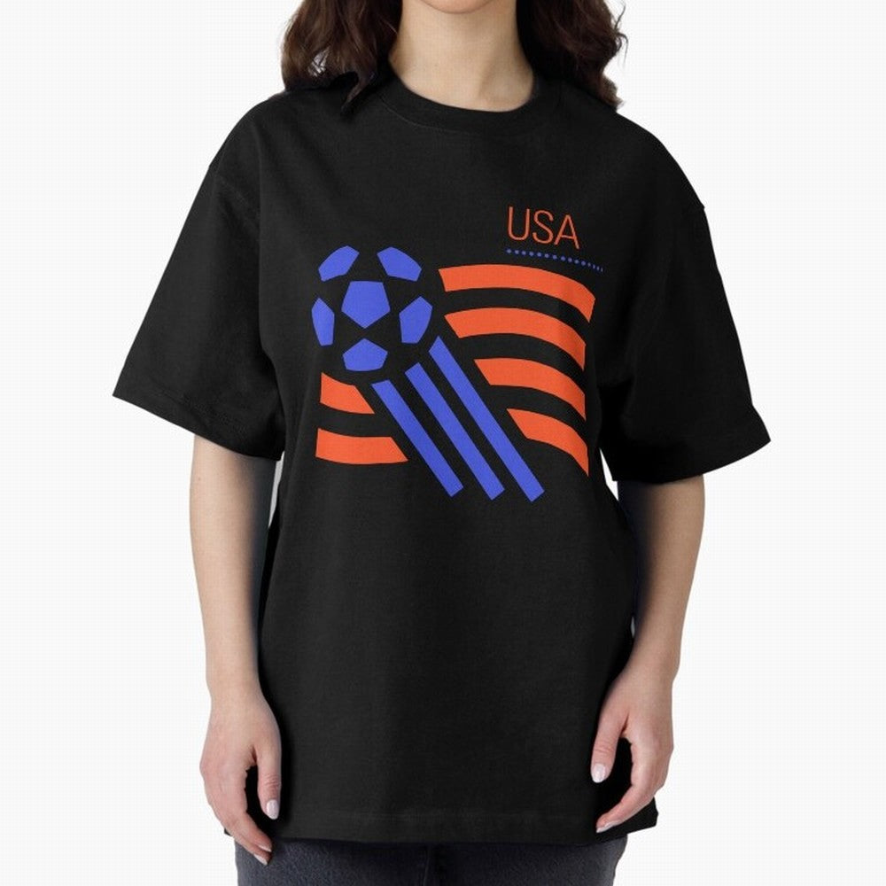 USA 1994 World Cup Soccer Retro 90s Oversized T-Shirt Celebrate the Road through FIFA World Cup 2026 USA Canada Mexico for Fans of Messi and Cristiano Ronaldo and Germany, Bringing Match Day Excitement, Supporter Culture, Golden Goals and Global
