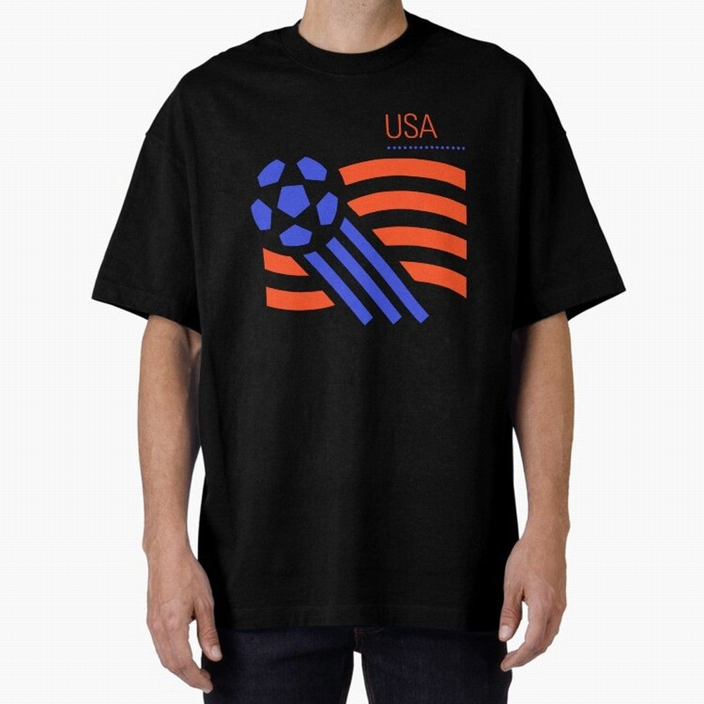 USA 1994 World Cup Soccer Retro 90s Oversized T-Shirt Celebrate the Road through FIFA World Cup 2026 USA Canada Mexico for Fans of Messi and Cristiano Ronaldo and Germany, Bringing Match Day Excitement, Supporter Culture, Golden Goals and Global