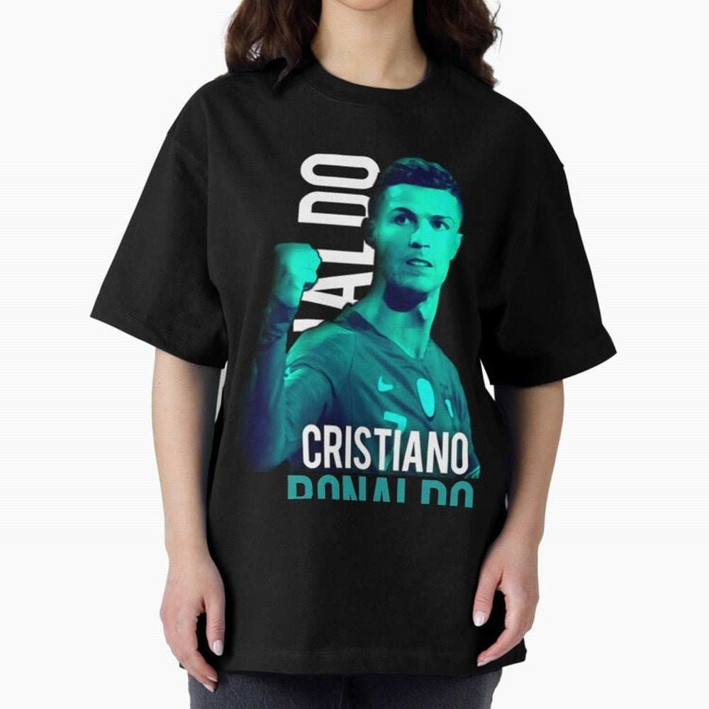 Ronaldo Ronaldo vector Oversized T-Shirt Honor the Beautiful Game during FIFA World Cup 2026 Spirit, with Netherlands, Messi, Neymar and Mbappe, Sports Nostalgia, International Competition, Famous Players and Unforgettable Victories; Ideal for Fans