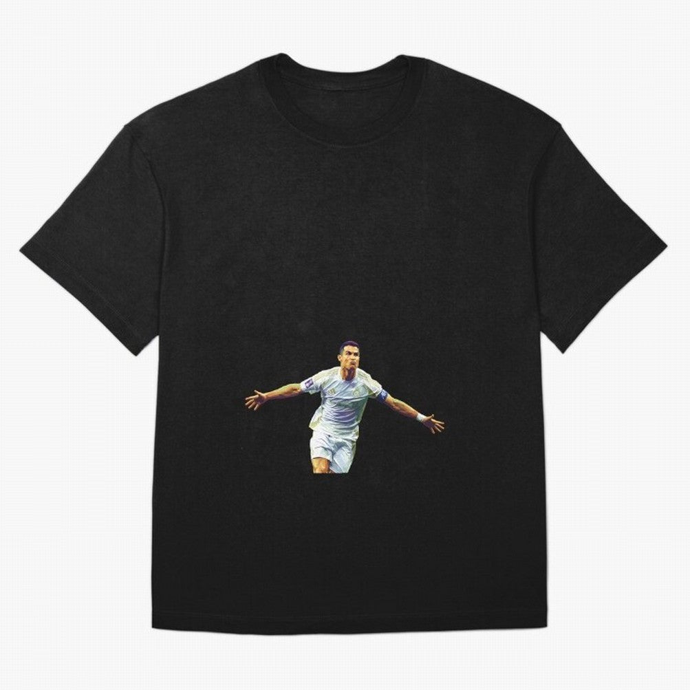 Ronaldo pop art Oversized T-Shirt Show Match Day Excitement for FIFA World Cup 2026 Featuring Messi, CR7 and Mbappe, Netherlands Energy, Tournament Hype, Historic Matchups, Family Viewing Parties and Global Sports Pride; Ideal for Fans Who Follow