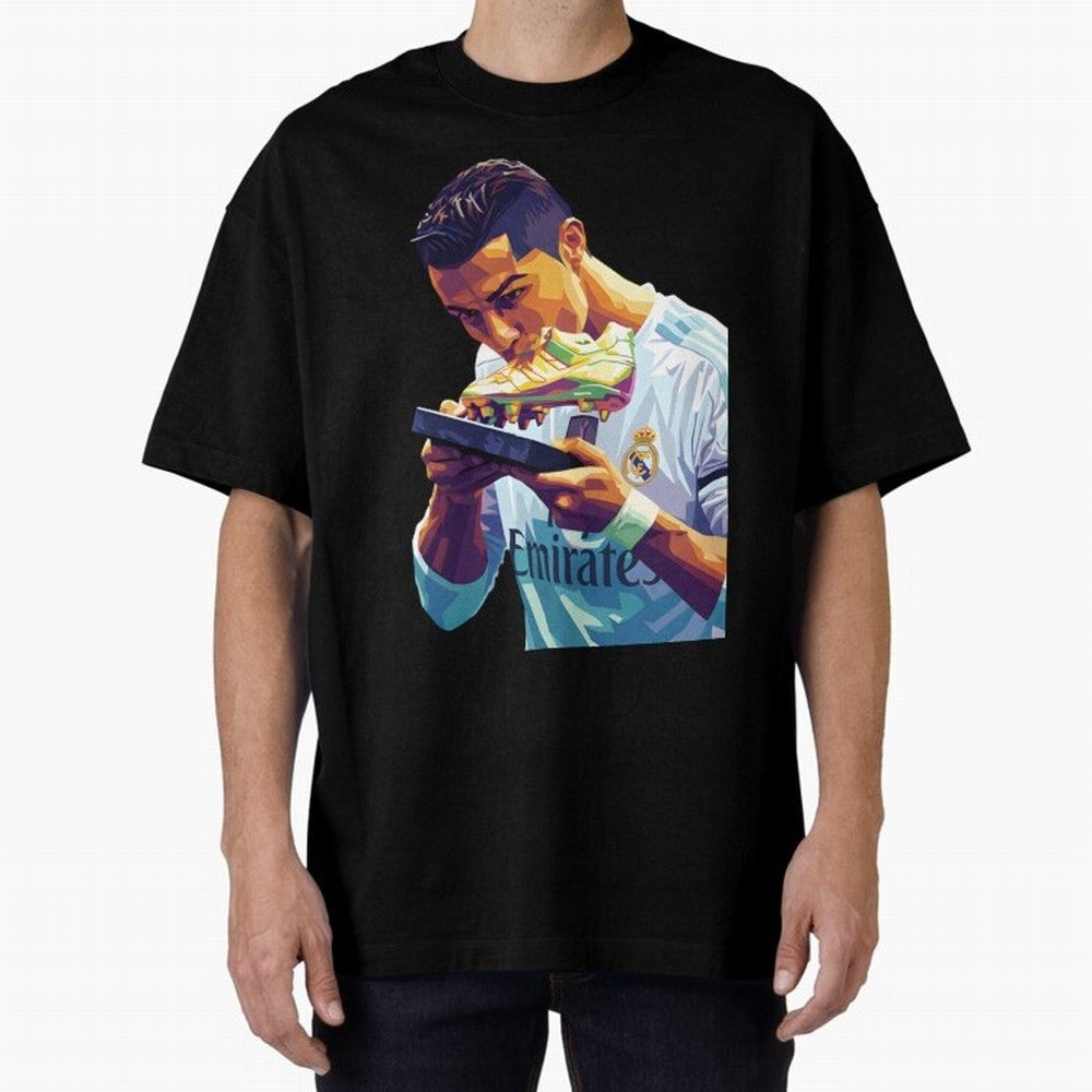 Ronaldo pop art Oversized T-Shirt Honor Champions and Dreams in FIFA World Cup 2026 USA Canada Mexico Made for Mbappe and Neymar, Spain Energy, Fan Favorite Moments, National Team Passion, Big Match Drama and Soccer History; Created for Match Day