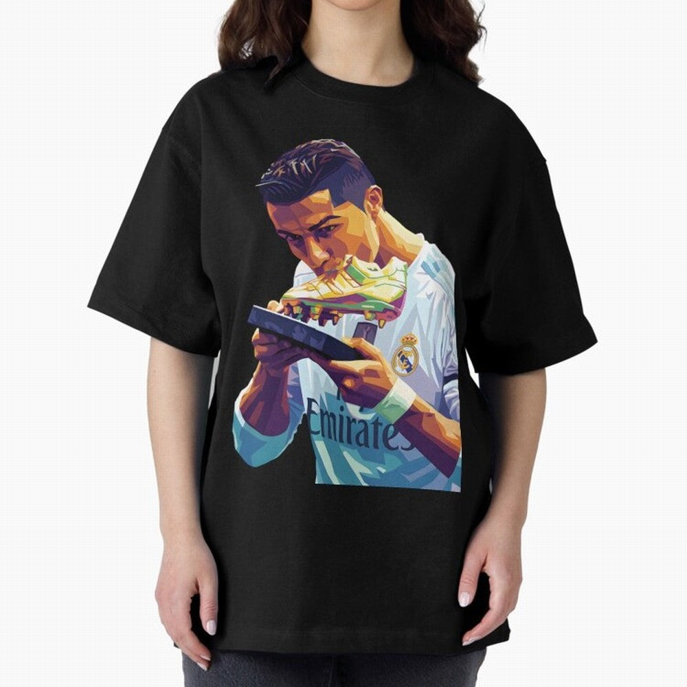 Ronaldo pop art Oversized T-Shirt Honor Champions and Dreams in FIFA World Cup 2026 USA Canada Mexico Made for Mbappe and Neymar, Spain Energy, Fan Favorite Moments, National Team Passion, Big Match Drama and Soccer History; Created for Match Day