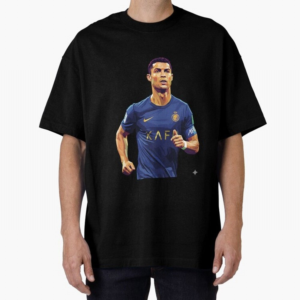 Ronaldo pop art Oversized T-Shirt Follow Every Goal of FIFA World Cup 2026 USA Canada Mexico Connected to Cristiano Ronaldo, Haaland and CR7, Netherlands Energy, Football History, Final Match Energy, Crowd Noise and Once in a Lifetime Moments; Made