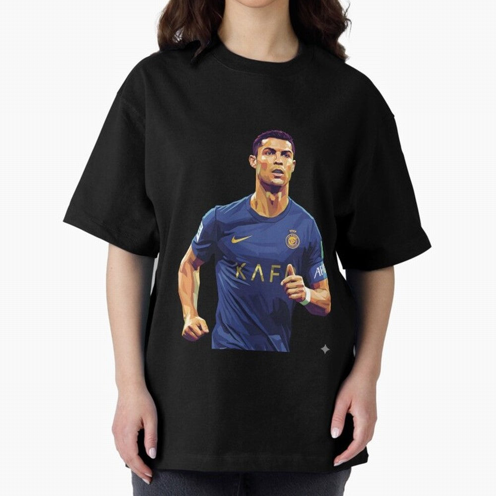 Ronaldo pop art Oversized T-Shirt Follow Every Goal of FIFA World Cup 2026 USA Canada Mexico Connected to Cristiano Ronaldo, Haaland and CR7, Netherlands Energy, Football History, Final Match Energy, Crowd Noise and Once in a Lifetime Moments; Made