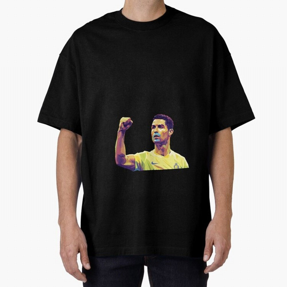 Ronaldo pop art Oversized T-Shirt Stand Out with Spirit from Match Day Hype around FIFA World Cup 2026 Group Stage, Cristiano Ronaldo, Haaland and CR7, Germany, Sports Nostalgia, International Competition, Famous Players and Unforgettable