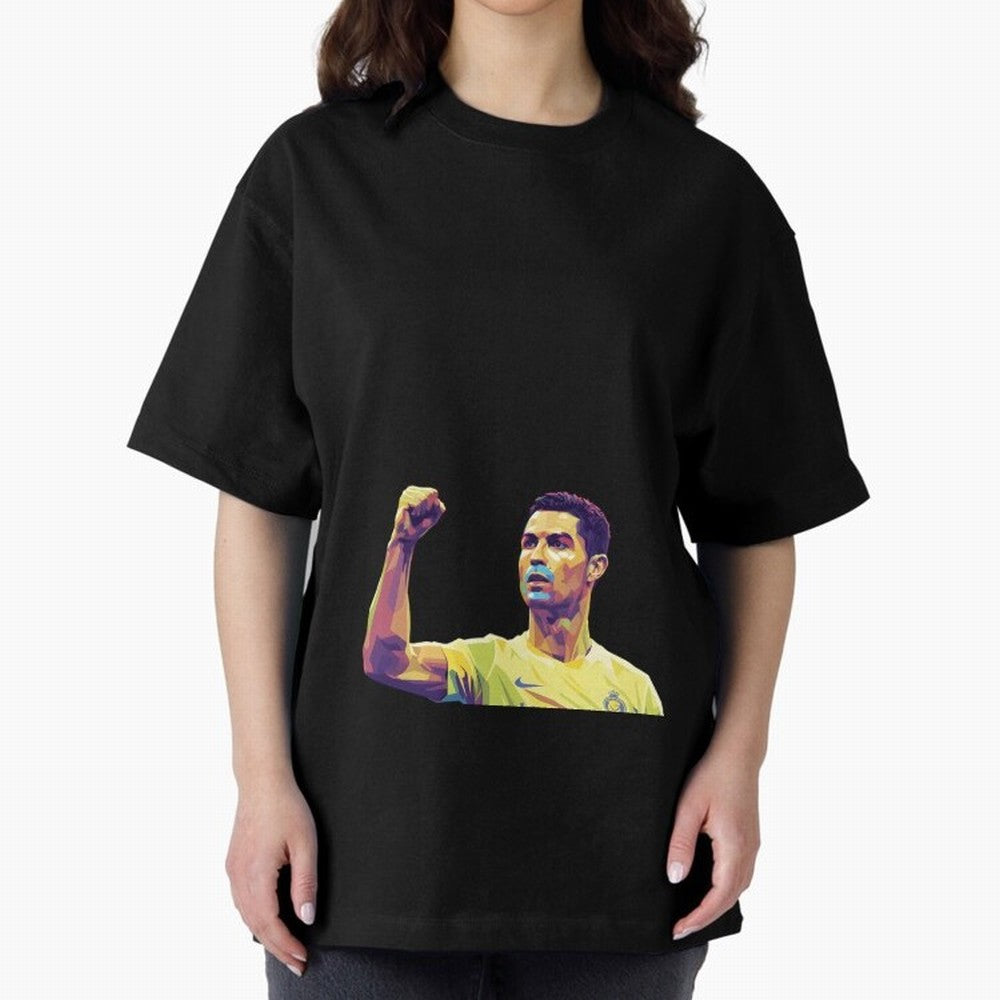 Ronaldo pop art Oversized T-Shirt Stand Out with Spirit from Match Day Hype around FIFA World Cup 2026 Group Stage, Cristiano Ronaldo, Haaland and CR7, Germany, Sports Nostalgia, International Competition, Famous Players and Unforgettable