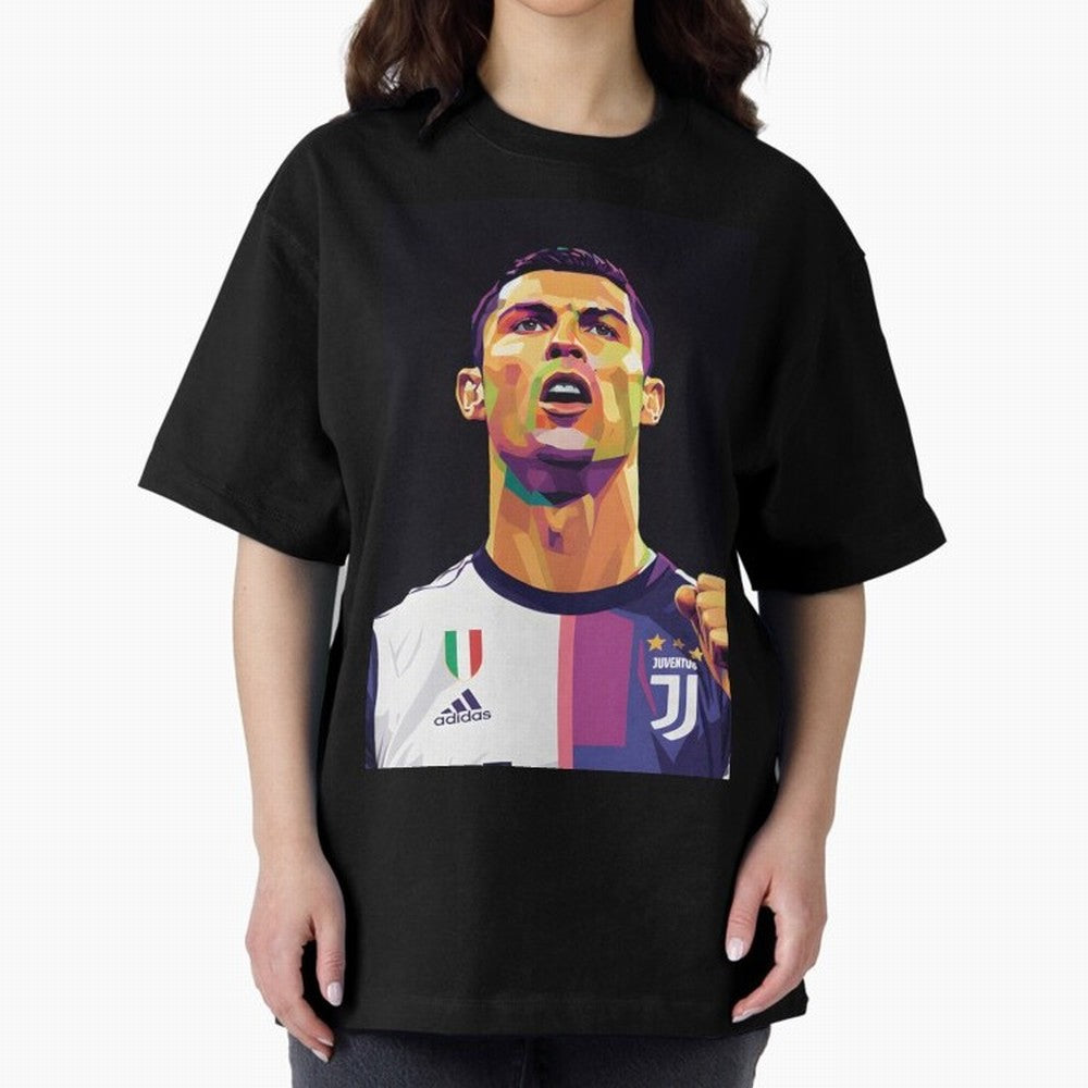 Ronaldo pop art Oversized T-Shirt Remember Match Day Hype around FIFA World Cup 2026 Group Stage, CR7 and Messi, Argentina and Brazil, Tournament Hype, Historic Matchups, Family Viewing Parties and Global Sports Pride; Ideal for Passionate Fans Who