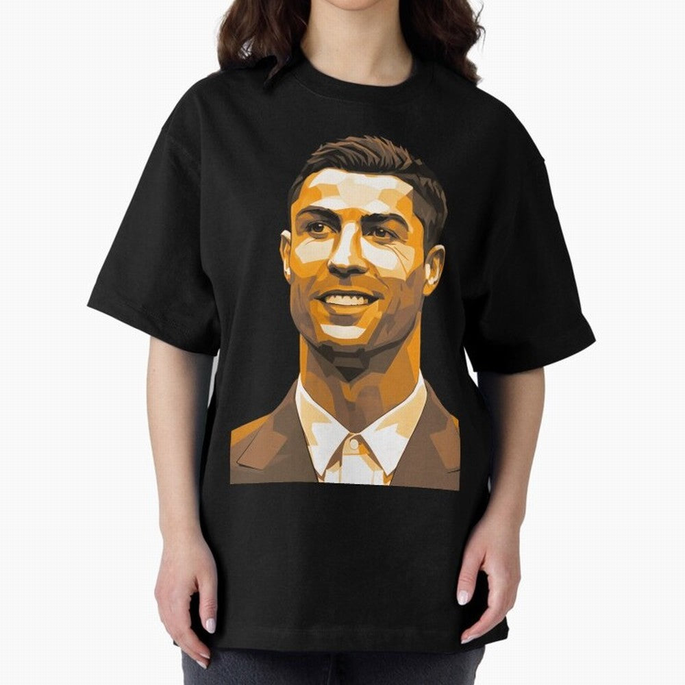 Ronaldo Oversized T-Shirt Capture Stadium Memories from FIFA World Cup 2026 USA Canada Mexico with CR7 and Messi, Argentina and Brazil Energy, Stadium Chants, National Pride, Trophy Dreams and Unforgettable Football Memories; Perfect for People Who