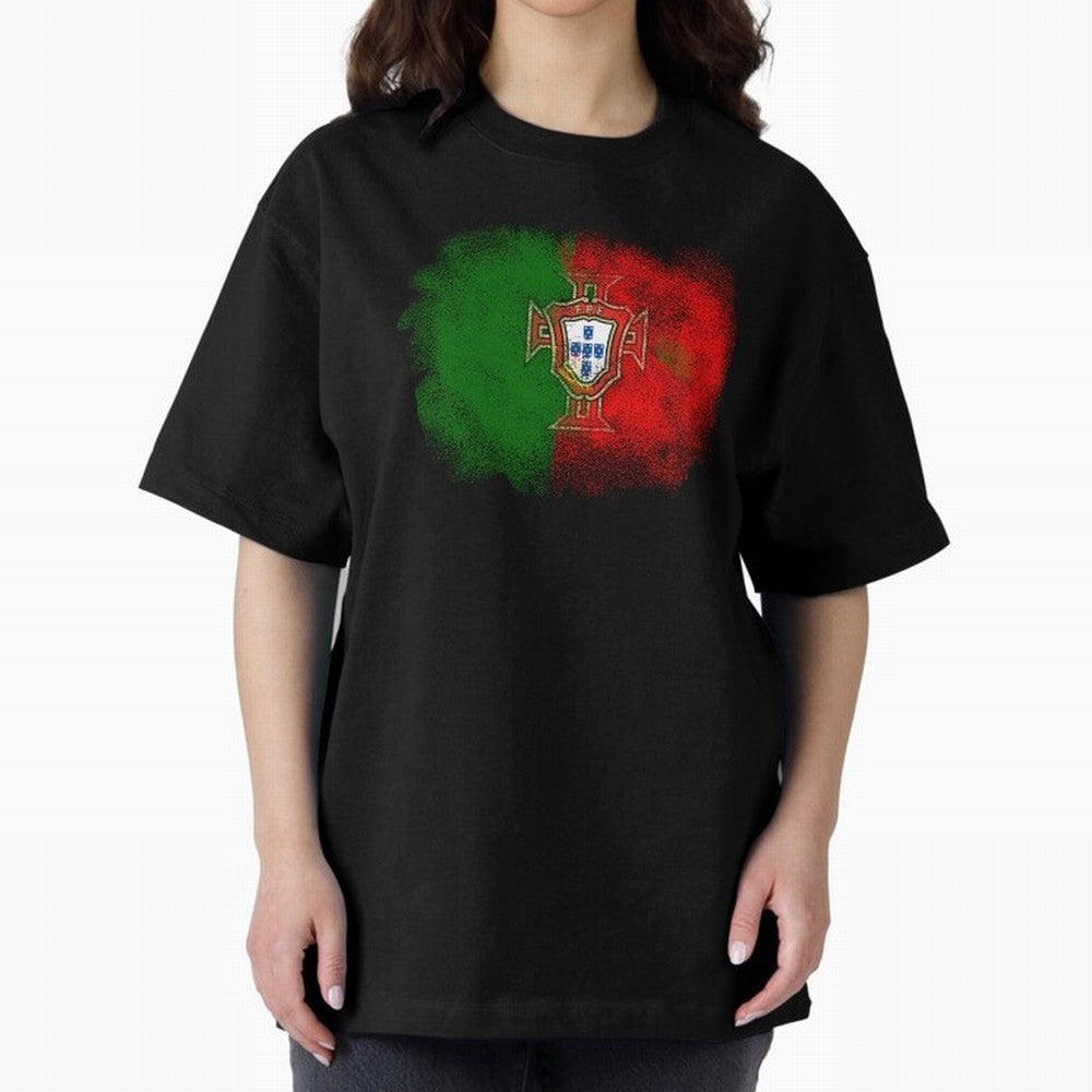 Portugal Oversized T-Shirt Experience the Global Stage of Match Day Hype around FIFA World Cup 2026 USA Canada Mexico, Mbappe, Portugal, Soccer Culture, Superstar Moments, National Team Dreams and Competitive Fire; Perfect for Supporters Who Want