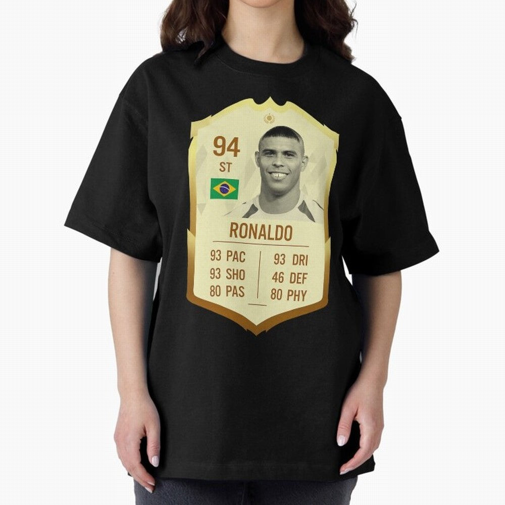 Ronaldo Ultimate Card Oversized T-Shirt Honor FIFA World Cup 2026 Group Stage Driven by Messi and Cristiano Ronaldo, England Energy, Retro Football Energy, Iconic Rivalries, Trophy Chase Drama and Stadium Atmosphere; Ideal for Fans Who Follow