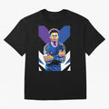 Desire Doue in WPAP Style Oversized T-Shirt Feel the Roar of FIFA World Cup 2026 for Fans of Messi, CR7 and Mbappe and Portugal, Bringing Match Day Excitement, Supporter Culture, Golden Goals and Global Football Passion; Perfect for Supporters Who