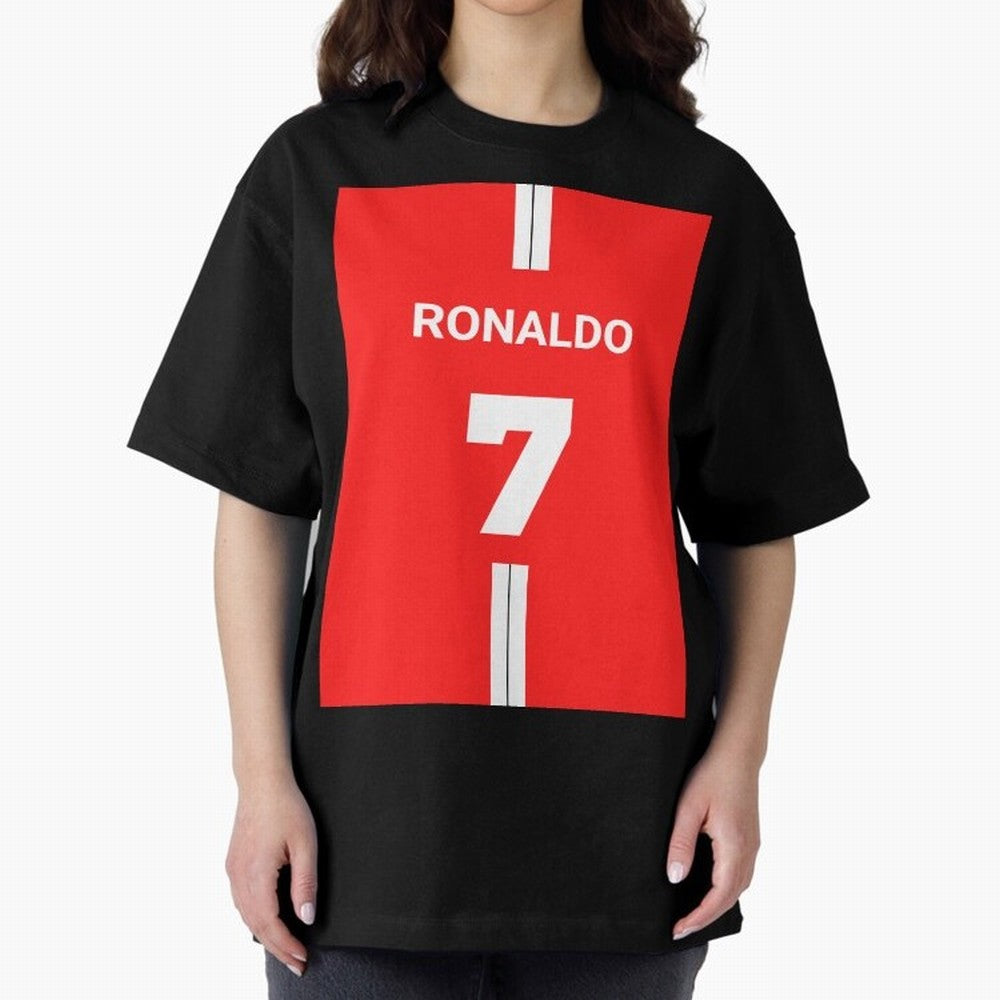Ronaldo Jersey - 7 Back to Manchester Oversized T-Shirt Make Your Look Match FIFA World Cup 2026 Group Stage Featuring CR7, Spain Energy, Soccer Culture, Superstar Moments, National Team Dreams and Competitive Fire; Perfect for Supporters Who Want