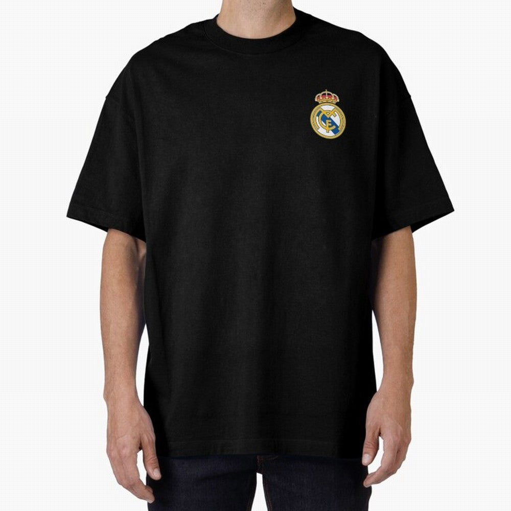 Madrid Football Logo Oversized T-Shirt Embrace Global Football Passion for FIFA World Cup 2026, Featuring Neymar, Spain and Netherlands, Sports Nostalgia, International Competition, Famous Players and Unforgettable Victories; Perfect for Fans,