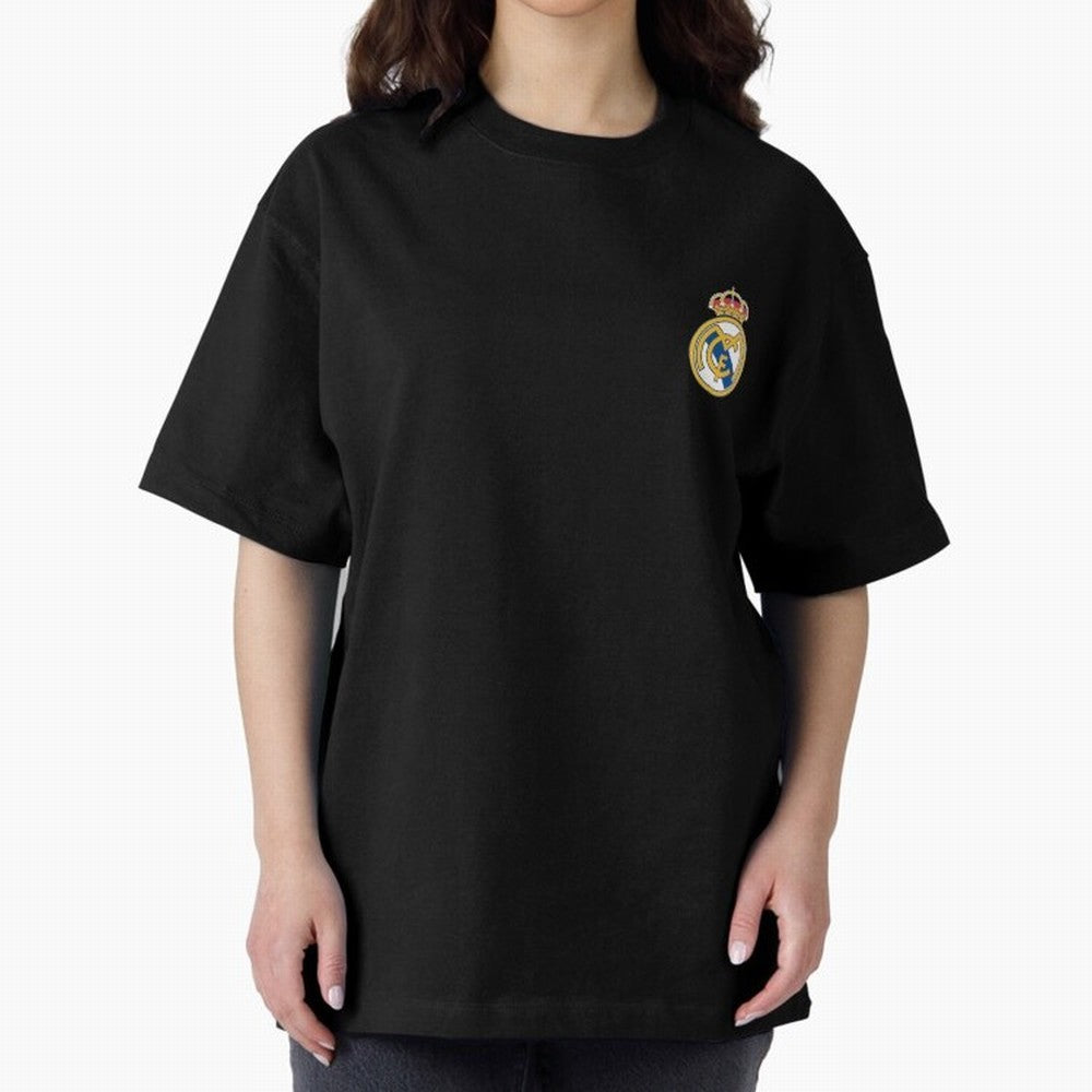 Madrid Football Logo Oversized T-Shirt Embrace Global Football Passion for FIFA World Cup 2026, Featuring Neymar, Spain and Netherlands, Sports Nostalgia, International Competition, Famous Players and Unforgettable Victories; Perfect for Fans,