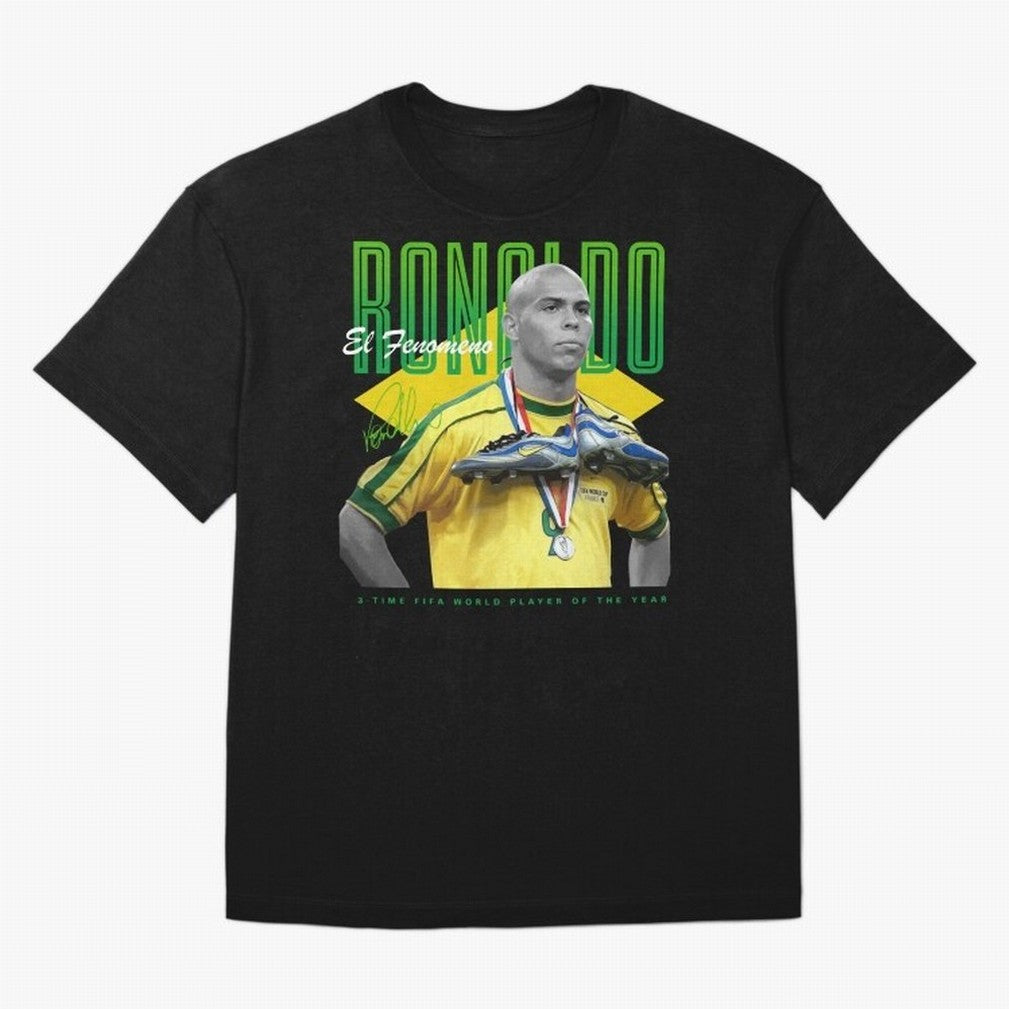 Ronaldo 3 Time Fifa World Player Of The Year Oversized T-Shirt Celebrate the Magic of FIFA World Cup 2026 USA Canada Mexico Connected to Cristiano Ronaldo, Haaland and CR7, Brazil, Portugal and Argentina Energy, Retro Football Energy, Iconic