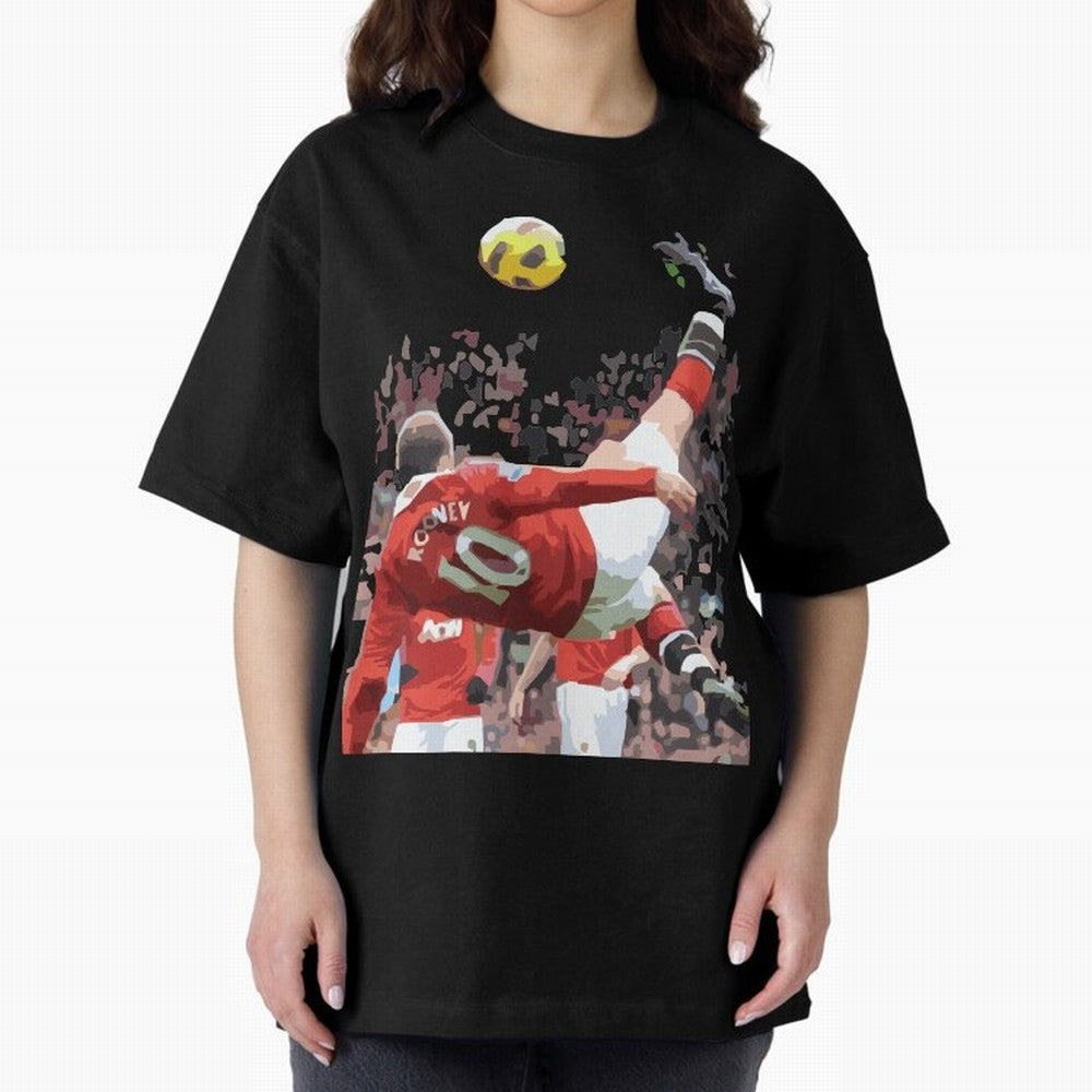 WAYNE ROONEY Oversized T-Shirt Relive Match Day Hype around FIFA World Cup 2026 Group Stage, CR7 and Messi, Portugal, Goal Celebration Energy, Supporter Heritage, Football Icons and Worldwide Tournament Joy; Perfect for Supporters Who Want Bold