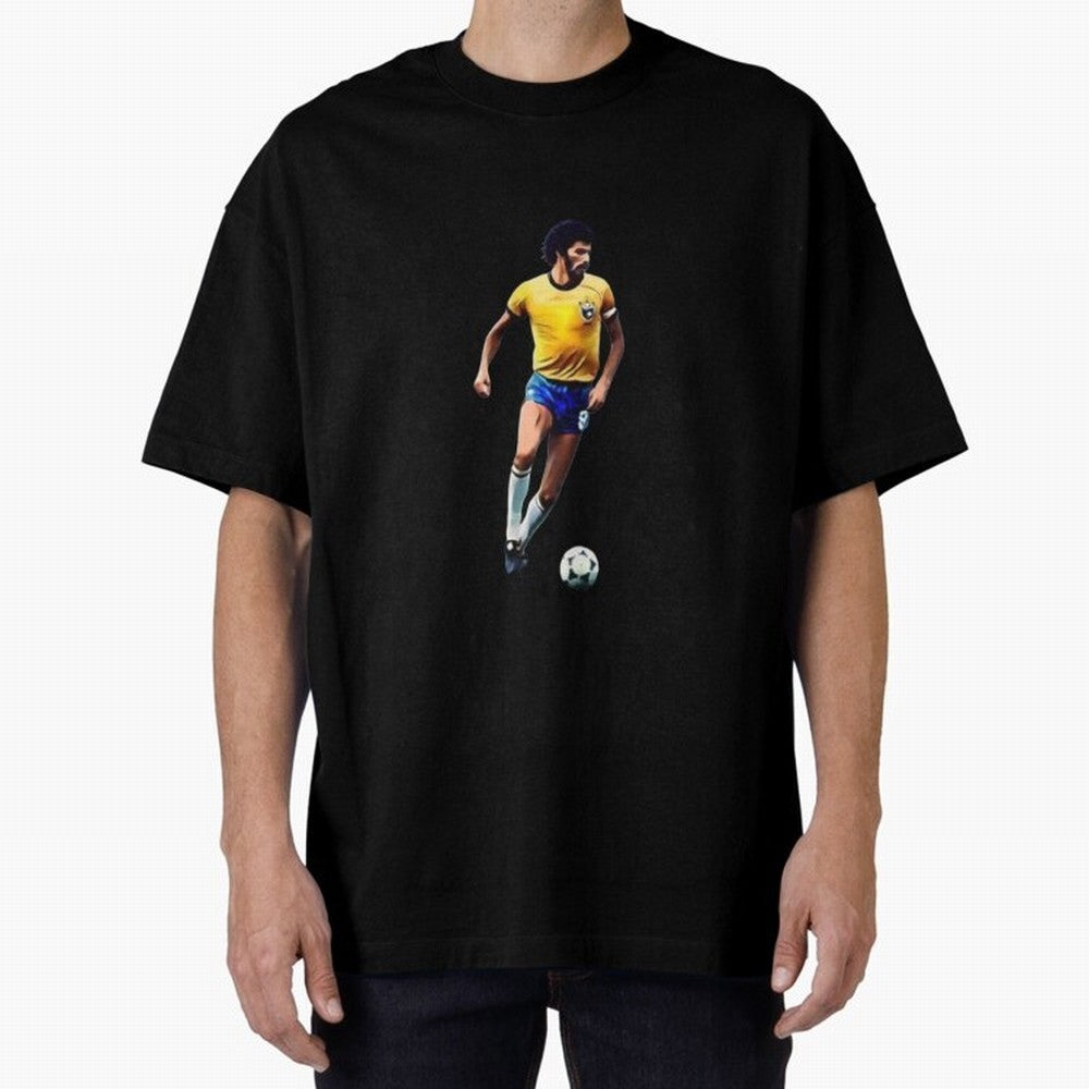 Legends of The Beautiful Game Cartoon Collection Legends Socrates Cartoon Artwork9 Oversized T-Shirt Celebrate Rivalries and Pride in FIFA World Cup 2026 USA Canada Mexico for Fans of Messi and Cristiano Ronaldo and Argentina, Bringing Football