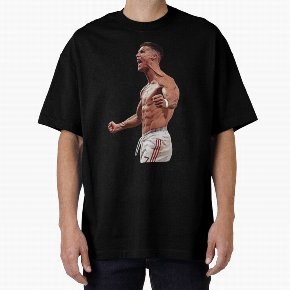 Ronaldo Last Minute Goal Celebration United 7 Oversized T-Shirt Celebrate Football Heritage in FIFA World Cup 2026 Group Stage Inspired by Cristiano Ronaldo, Brazil, Portugal and Argentina Energy, Retro Football Energy, Iconic Rivalries, Trophy