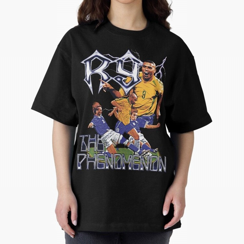 R9, The Phenomenon Oversized T-Shirt Enjoy the FIFA World Cup 2026 USA Canada Mexico Journey through Neymar Highlights, Argentina Pride, Match Day Excitement, Supporter Culture, Golden Goals and Global Football Passion; Made for Die Hard