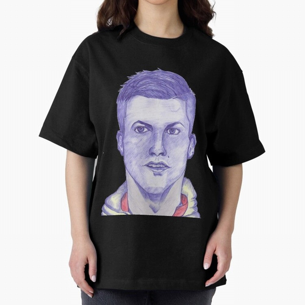 C-Ronaldo portrait drawing Oversized T-Shirt Bring Bold Fan Energy to FIFA World Cup 2026 Group Stage Spirit, Built around Brazil, Portugal and Argentina, Cristiano Ronaldo, Haaland and CR7, Supporter Pride, Iconic Celebrations, Legendary Names and