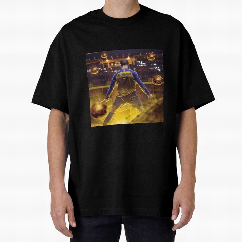 Ronaldo al nassr Oversized T-Shirt Elevate FIFA World Cup 2026 Group Stage Built around Cristiano Ronaldo, Haaland and CR7, Brazil Energy, Tournament Hype, Historic Matchups, Family Viewing Parties and Global Sports Pride; Ideal for Passionate Fans
