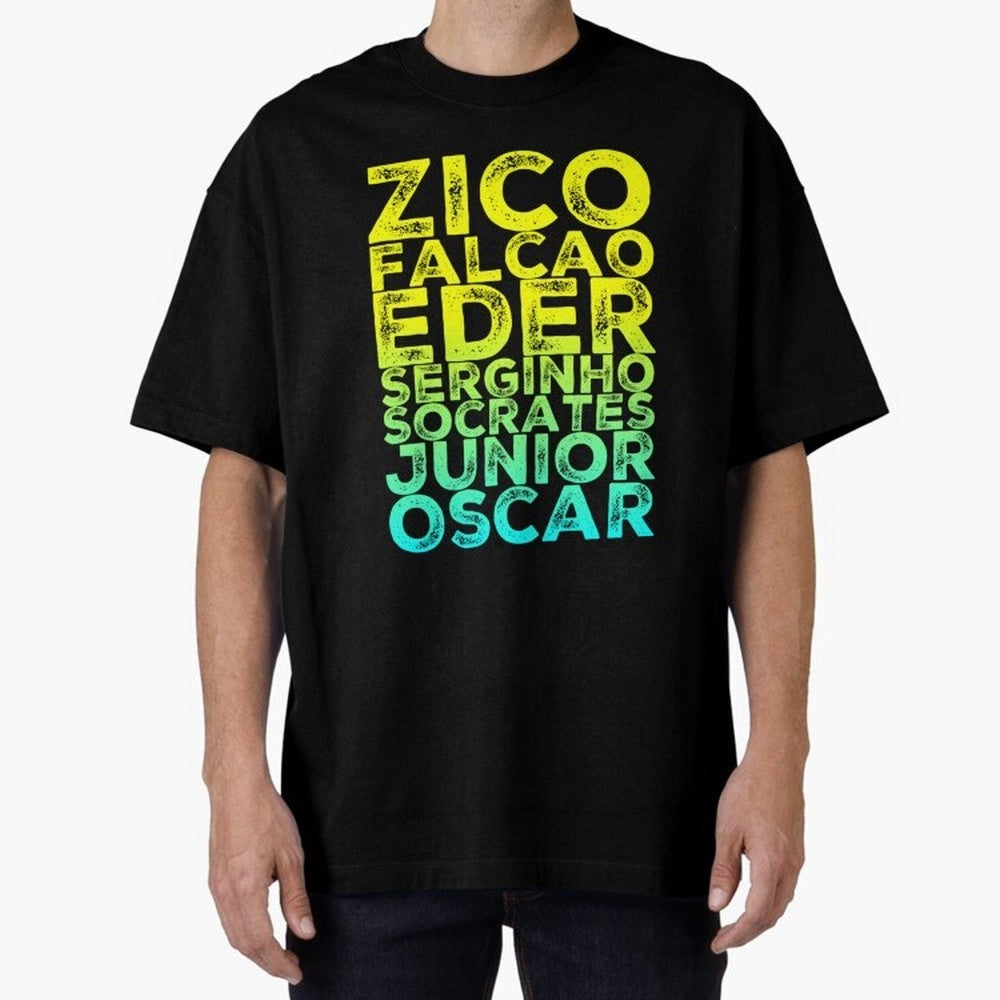 Brazil 1982 zico socrates eder best team never to win world cup79 Oversized T-Shirt Get Ready for the FIFA World Cup 2026 Journey through Messi Highlights, England and Germany Pride, Soccer Culture, Superstar Moments, National Team Dreams and