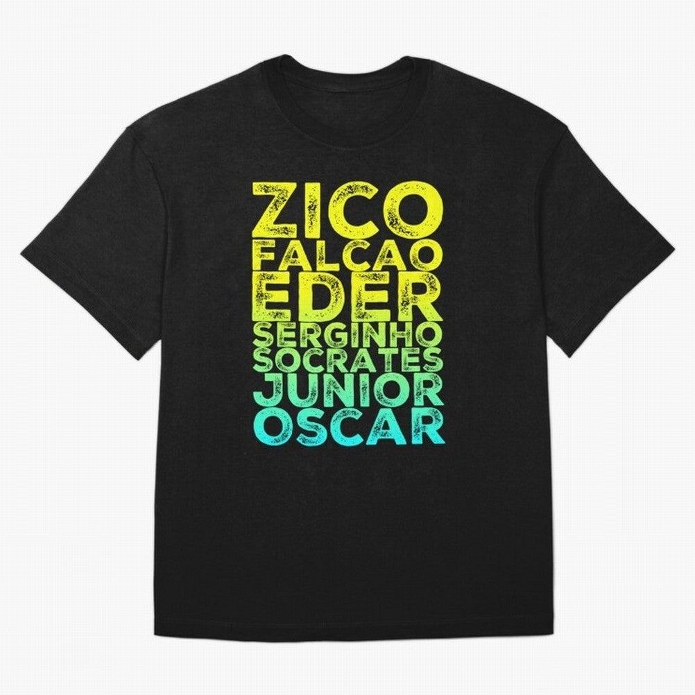 Brazil 1982 zico socrates eder best team never to win world cup79 Oversized T-Shirt Get Ready for the FIFA World Cup 2026 Journey through Messi Highlights, England and Germany Pride, Soccer Culture, Superstar Moments, National Team Dreams and