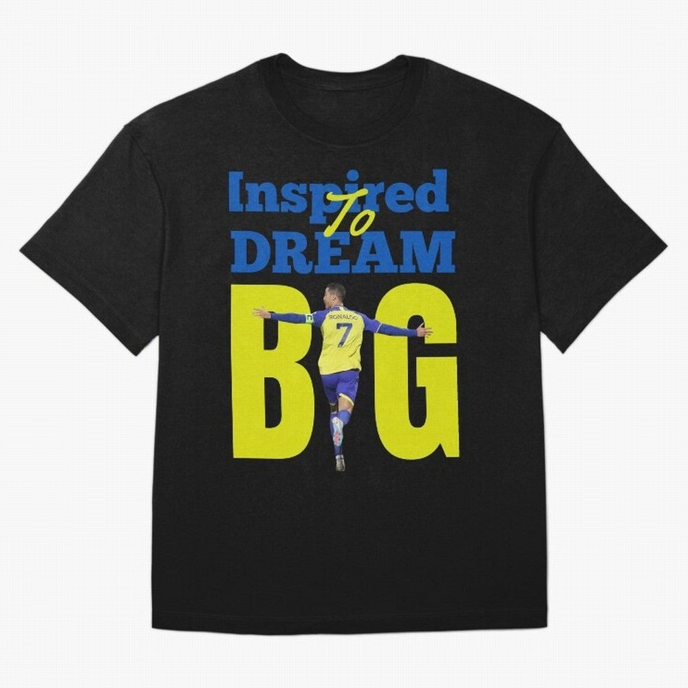 Inspired To Dream Big Oversized T-Shirt Make Every Kick Count in FIFA World Cup 2026 USA Canada Mexico for Fans of Neymar, Haaland and Cristiano Ronaldo and Portugal, Bringing Fan Favorite Moments, National Team Passion, Big Match Drama and Soccer