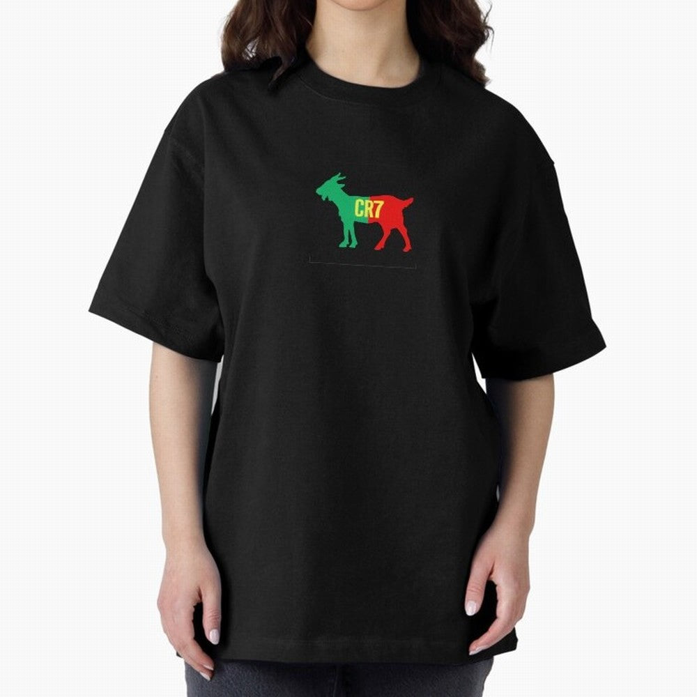 CR7 GOAT - Cristiano Ronaldo Oversized T-Shirt Celebrate Every Goal in FIFA World Cup 2026 Spirit, Featuring Spain, Messi and Cristiano Ronaldo, Global Supporter Spirit, Legendary Goals, National Colors and Tournament Celebration; Perfect for