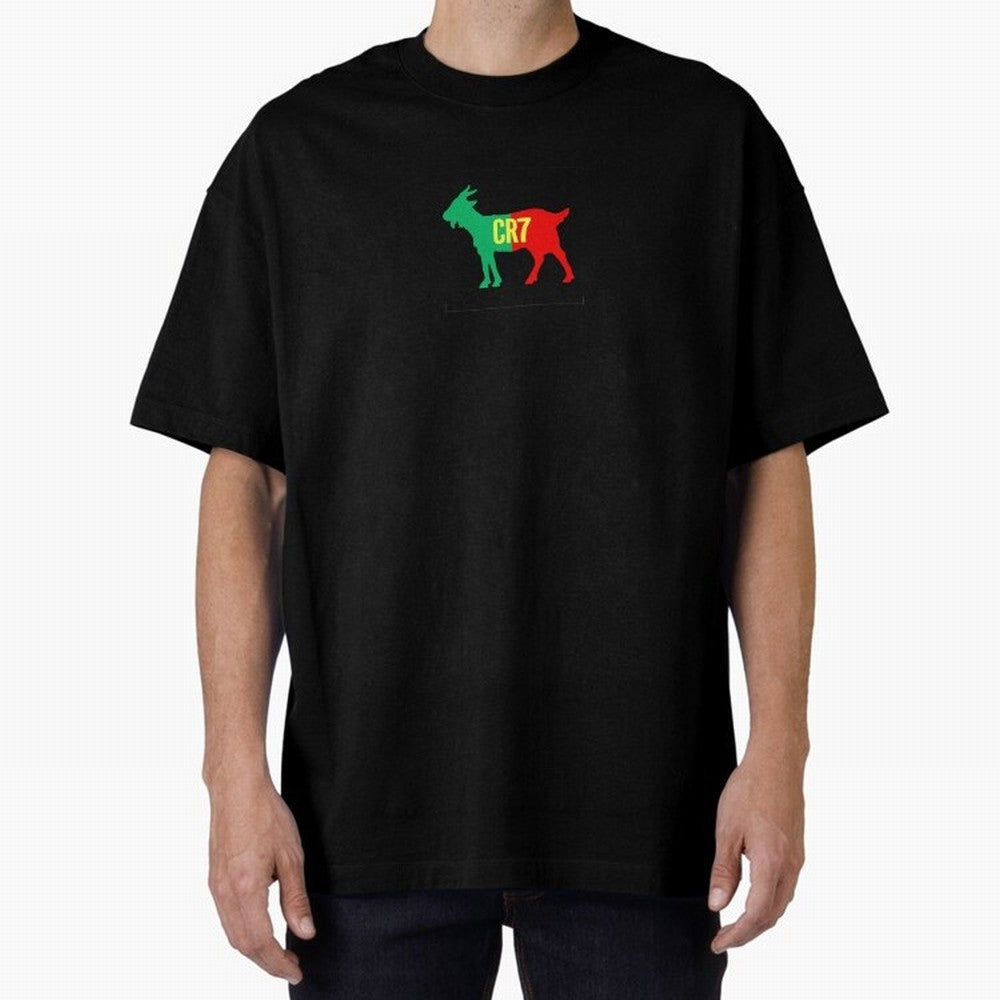 CR7 GOAT - Cristiano Ronaldo Oversized T-Shirt Celebrate Every Goal in FIFA World Cup 2026 Spirit, Featuring Spain, Messi and Cristiano Ronaldo, Global Supporter Spirit, Legendary Goals, National Colors and Tournament Celebration; Perfect for