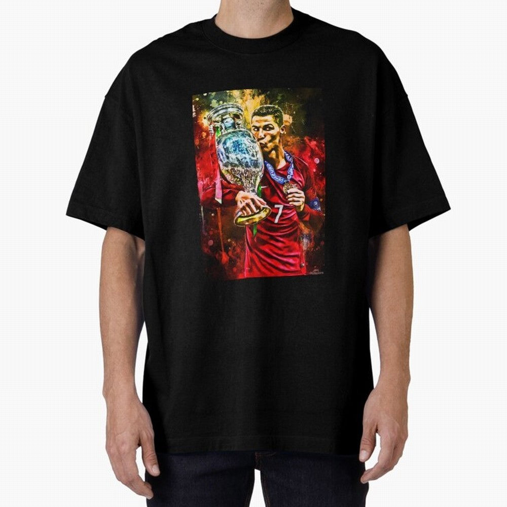 Christiano Ronaldo Oversized T-Shirt Join the Global Buzz around FIFA World Cup 2026 Group Stage Spirit, Filled with France, Messi and Cristiano Ronaldo, Sports Nostalgia, International Competition, Famous Players and Unforgettable Victories; Built