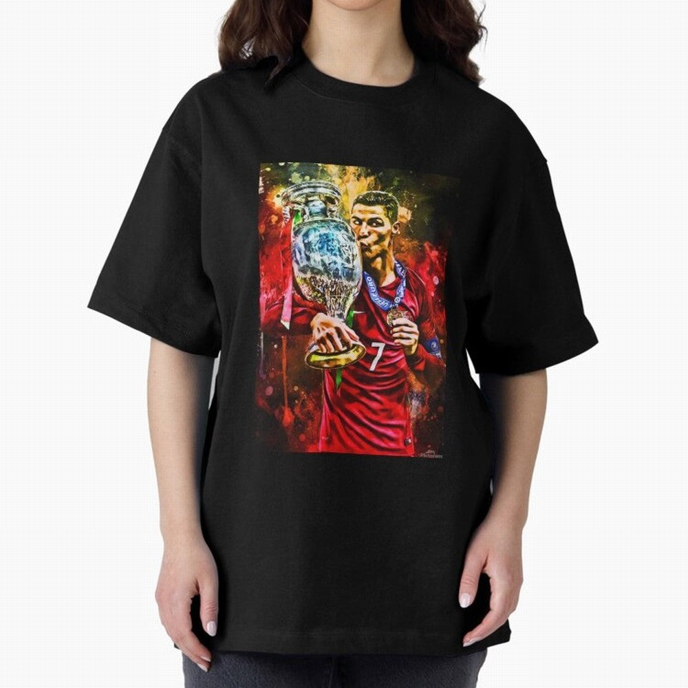 Christiano Ronaldo Oversized T-Shirt Join the Global Buzz around FIFA World Cup 2026 Group Stage Spirit, Filled with France, Messi and Cristiano Ronaldo, Sports Nostalgia, International Competition, Famous Players and Unforgettable Victories; Built