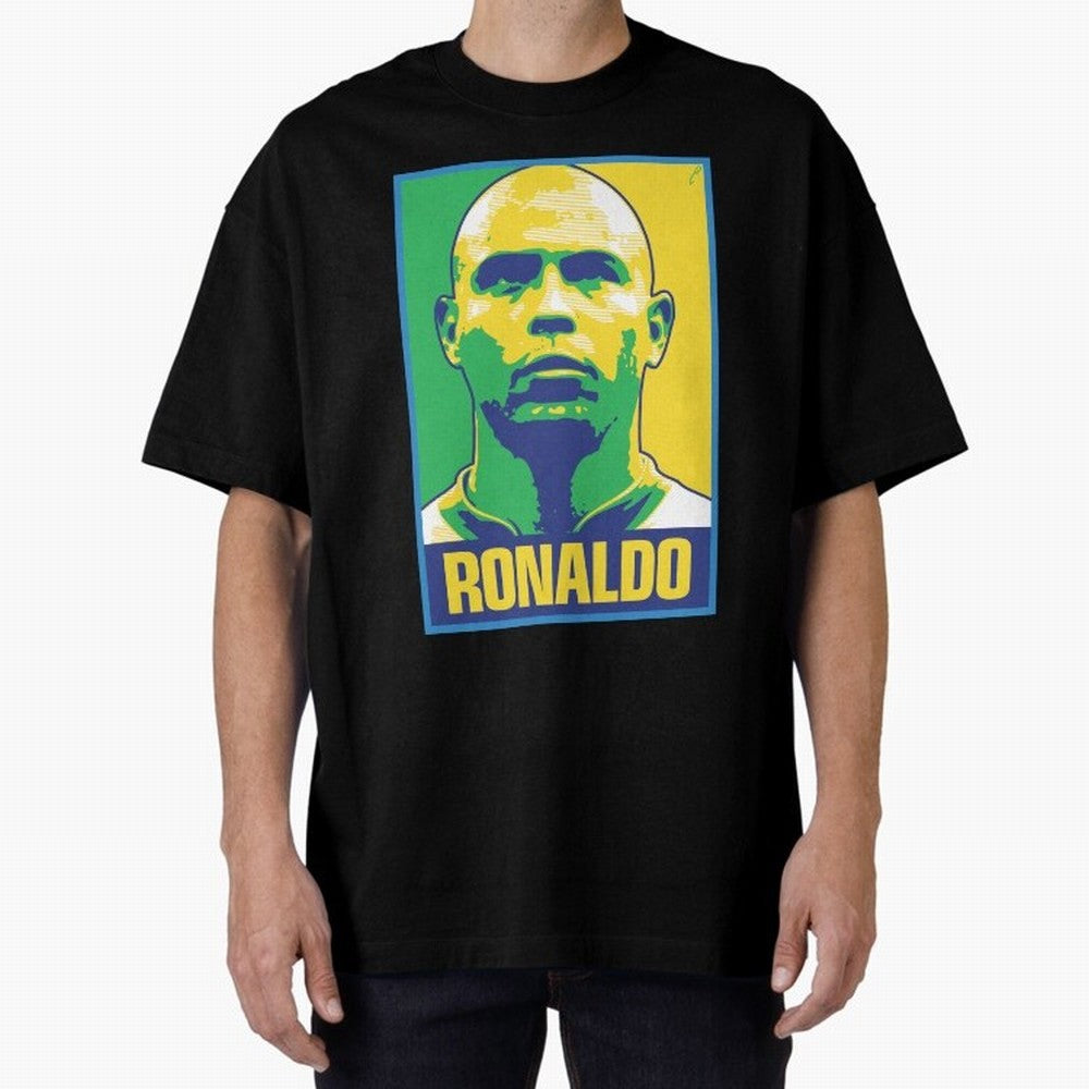 Ronaldo - BRAZIL Oversized T-Shirt Celebrate National Team Dreams in Global Football Passion for FIFA World Cup 2026 Group Stage, Centered on Messi, Neymar and Mbappe, England and Germany, Tournament Hype, Historic Matchups, Family Viewing Parties