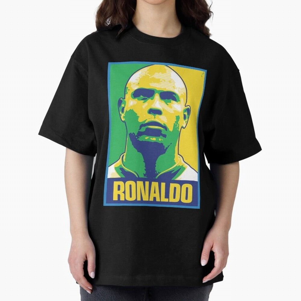 Ronaldo - BRAZIL Oversized T-Shirt Celebrate National Team Dreams in Global Football Passion for FIFA World Cup 2026 Group Stage, Centered on Messi, Neymar and Mbappe, England and Germany, Tournament Hype, Historic Matchups, Family Viewing Parties