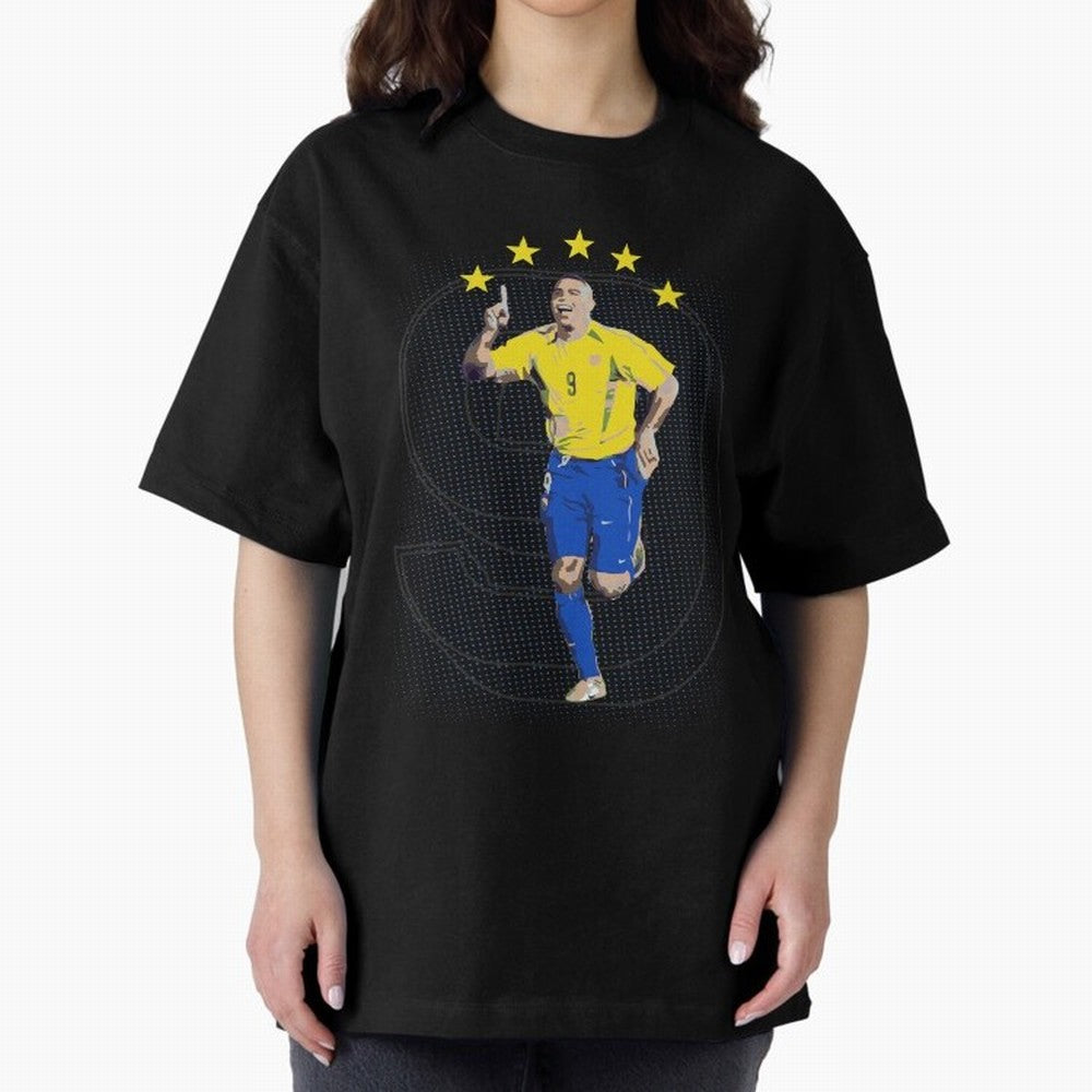 Ronaldo Fenomeno Oversized T-Shirt Honor the FIFA World Cup 2026 USA Canada Mexico Journey through Haaland and Mbappe Highlights, France Pride, Goal Celebration Energy, Supporter Heritage, Football Icons and Worldwide Tournament Joy; Created for