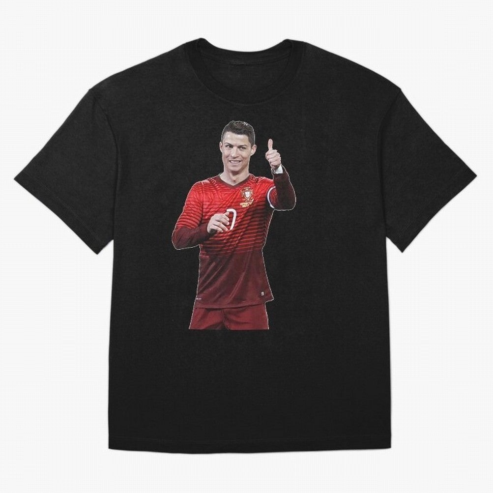 Ronaldo Thumbs Up Oversized T-Shirt Step into Match Day Hype around FIFA World Cup 2026 USA Canada Mexico, Mbappe and Neymar, Spain and Netherlands, Match Day Excitement, Supporter Culture, Golden Goals and Global Football Passion; Ideal for