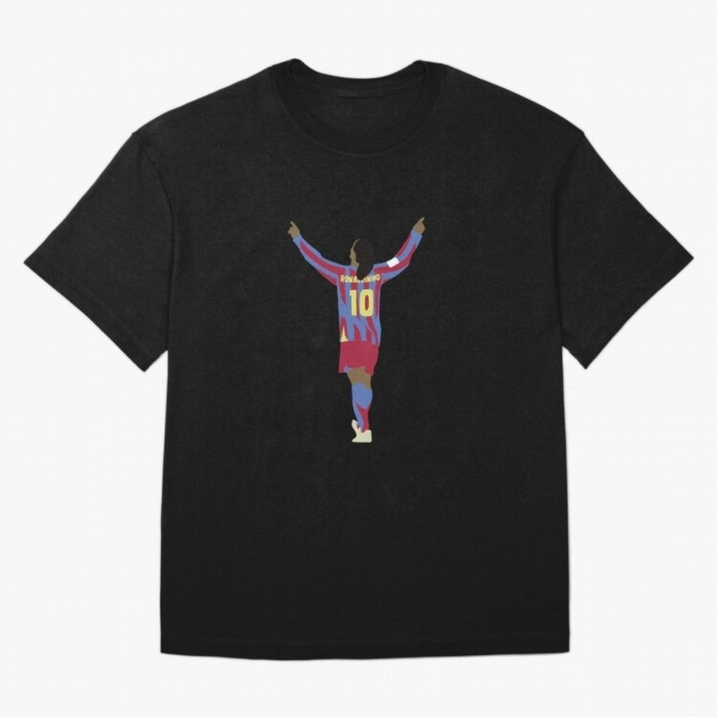 Ronaldinho FC Barcelona Oversized T-Shirt Celebrate Unforgettable Nights in Global Football Passion for FIFA World Cup 2026 Group Stage, Built around Mbappe and Neymar, Portugal, Supporter Pride, Iconic Celebrations, Legendary Names and Global