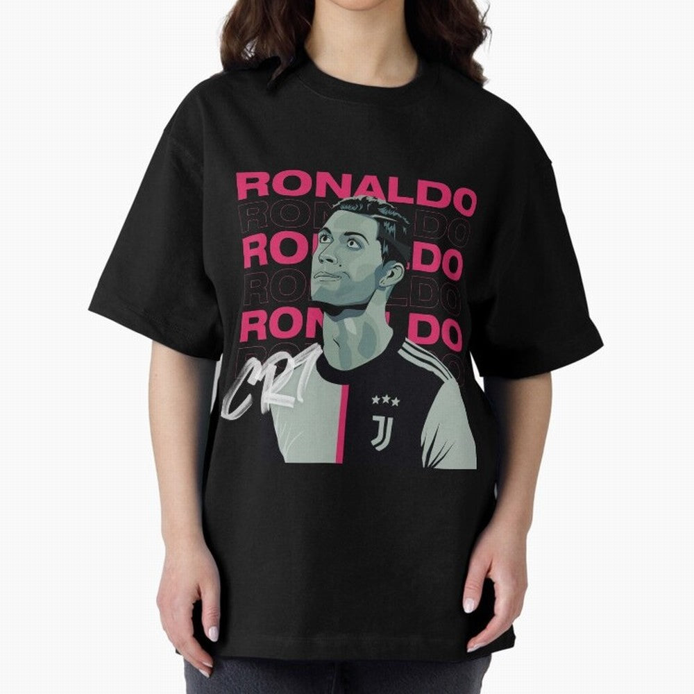 Ronaldo Oversized T-Shirt Relive the FIFA World Cup 2026 Group Stage Journey through Cristiano Ronaldo, Haaland and CR7 Highlights, France and Portugal Pride, Football Festival Excitement, Trophy Ambitions, Country Rivalries and Star Player Buzz;