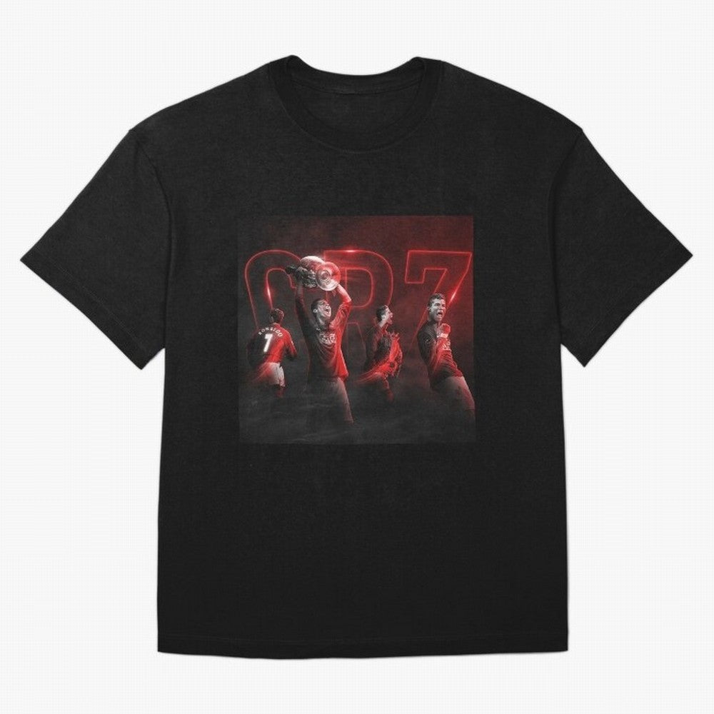 Cristiano Ronaldo in Manchester United Oversized T-Shirt Show Your Tournament Heart for FIFA World Cup 2026 Spirit, Inspired by Germany, Cristiano Ronaldo, Haaland and CR7, Championship Spirit, Famous Goals, Roaring Crowds and International