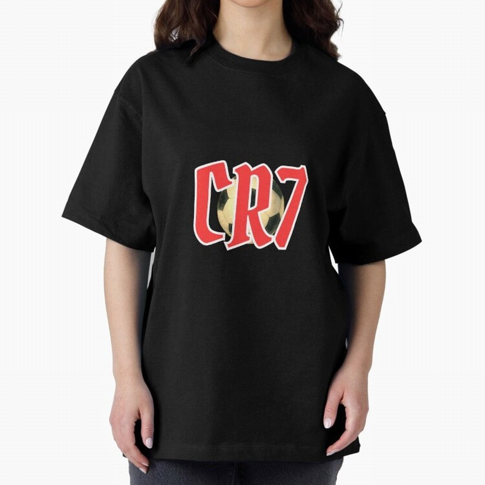 CR7 RED Oversized T-Shirt Carry the Dream of Match Day Hype around FIFA World Cup 2026, Messi and Cristiano Ronaldo, Argentina, France and Brazil, Sports Nostalgia, International Competition, Famous Players and Unforgettable Victories; Great for