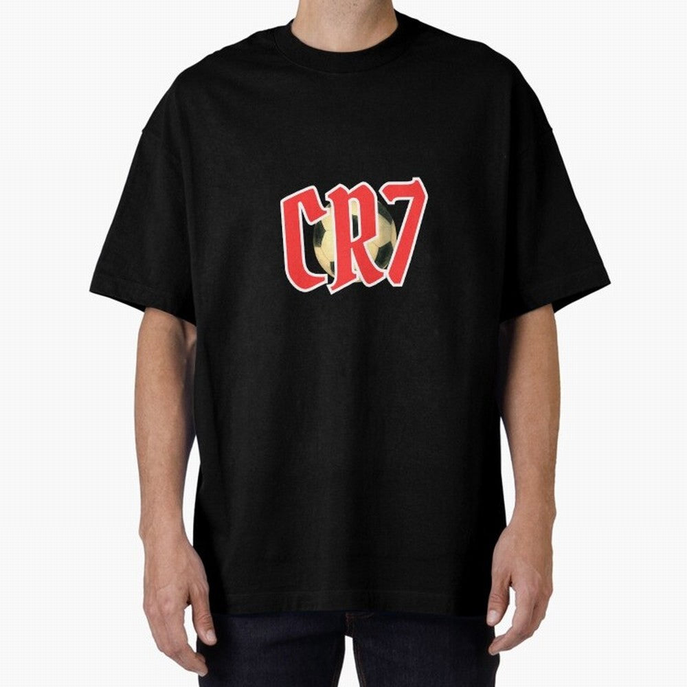 CR7 RED Oversized T-Shirt Carry the Dream of Match Day Hype around FIFA World Cup 2026, Messi and Cristiano Ronaldo, Argentina, France and Brazil, Sports Nostalgia, International Competition, Famous Players and Unforgettable Victories; Great for