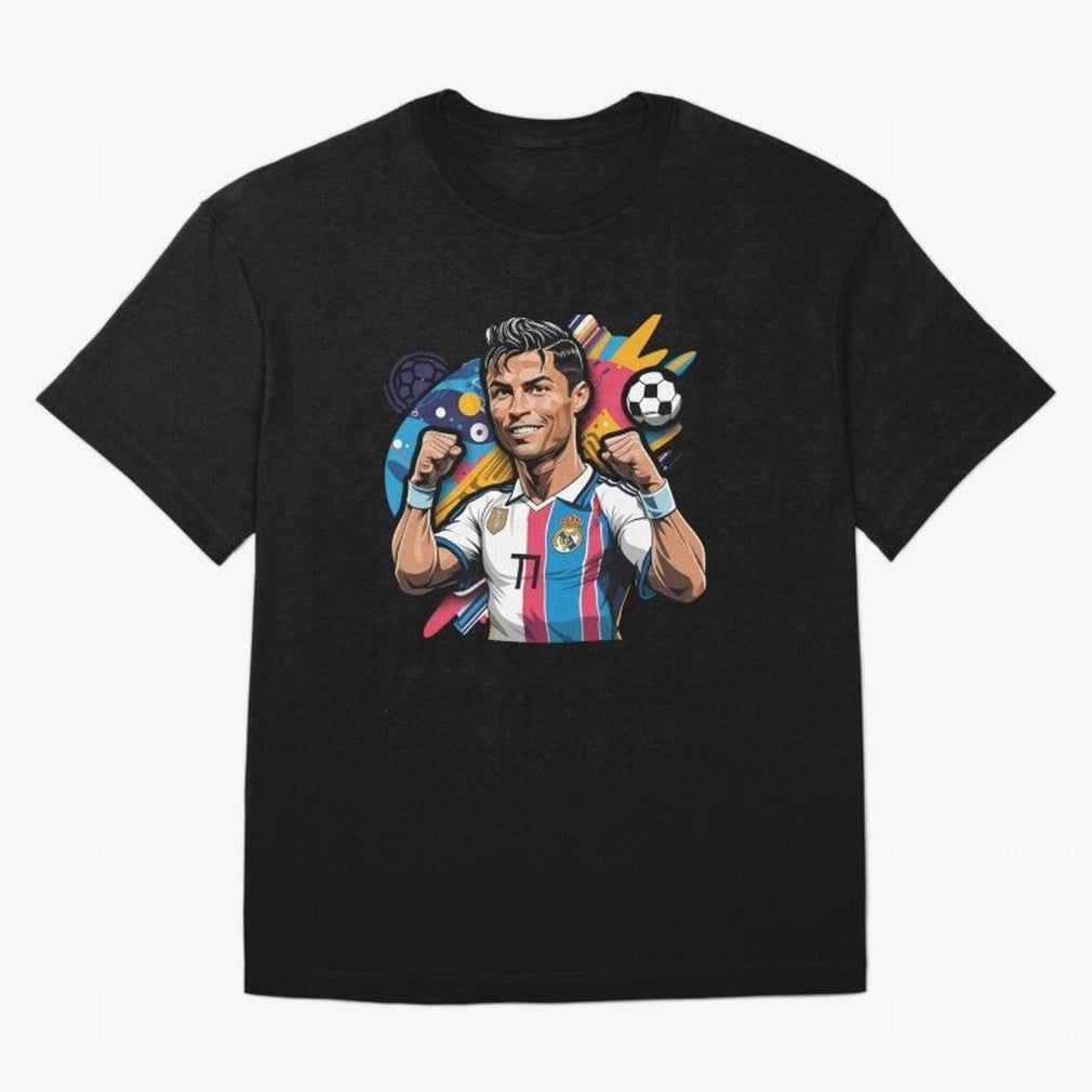 Cristiano Ronaldo cr7 Oversized T-Shirt Bring Retro Soccer Energy to the FIFA World Cup 2026 Journey through Messi and Cristiano Ronaldo Highlights, Spain Pride, Worldwide Fan Energy, Dramatic Goals, Stadium Lights and Championship Celebrations;