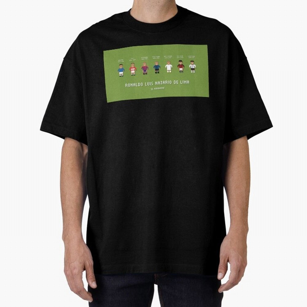 Ronaldo R9 Clubs Oversized T-Shirt Show Match Day Excitement for Match Day Hype around FIFA World Cup 2026 USA Canada Mexico, Messi, CR7 and Mbappe, Netherlands, Fan Favorite Moments, National Team Passion, Big Match Drama and Soccer History;
