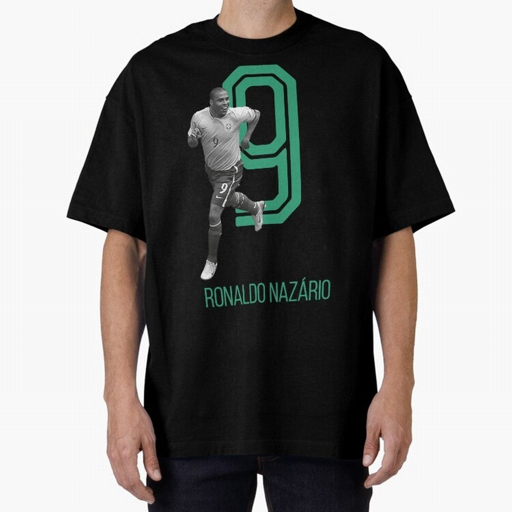 Ronaldo Naz¨¢rio Retro Oversized T-Shirt Showcase FIFA World Cup 2026 Spirit, Connected to Brazil, Portugal and Argentina, Neymar, Haaland and Cristiano Ronaldo, Classic Soccer Heritage, Championship Pressure, Fan Loyalty and International Pride;
