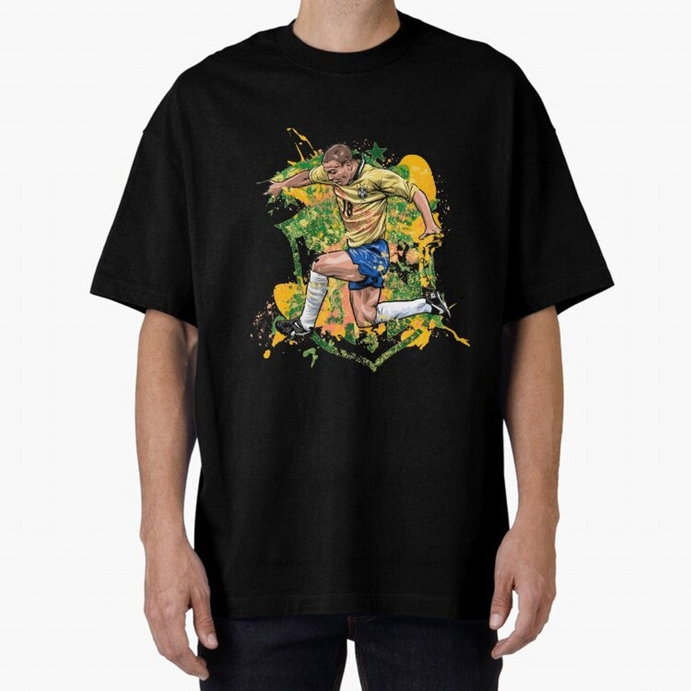 Ronaldo Nazario de Lima - Fenomeno do Brasil Oversized T-Shirt Live for the Drama of Match Day Hype around FIFA World Cup 2026, Messi, Neymar and Mbappe, Brazil, Worldwide Fan Energy, Dramatic Goals, Stadium Lights and Championship Celebrations;